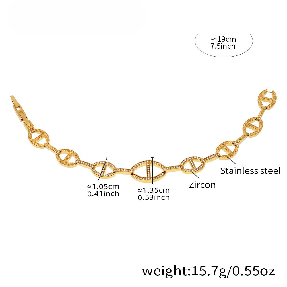 Planderful Genie 5A Zircon Geometric Bracelet For Women