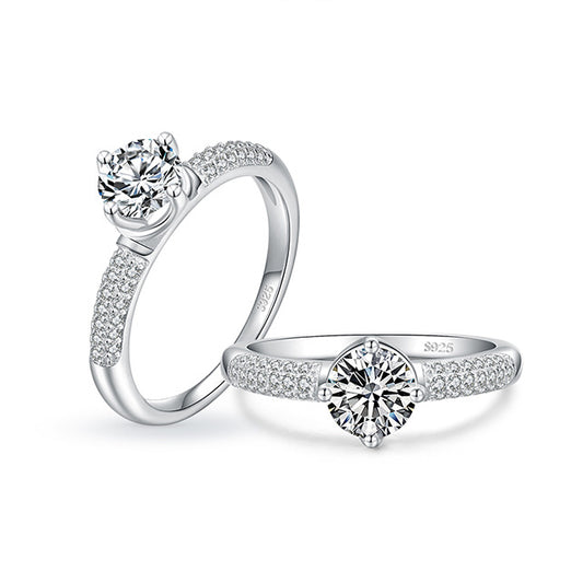 Everyday Genie Sterling Silver Zircon Ring in Size 5-10