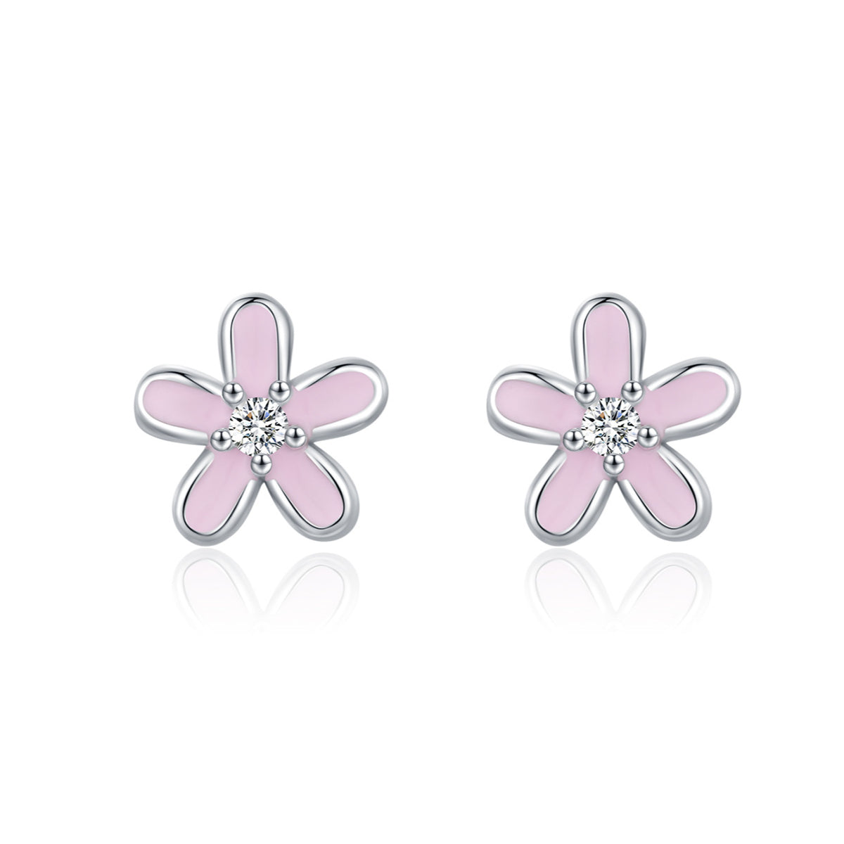 Planderful Everyday Genie Earrings – Elegant Sterling Silver Zircon Studs