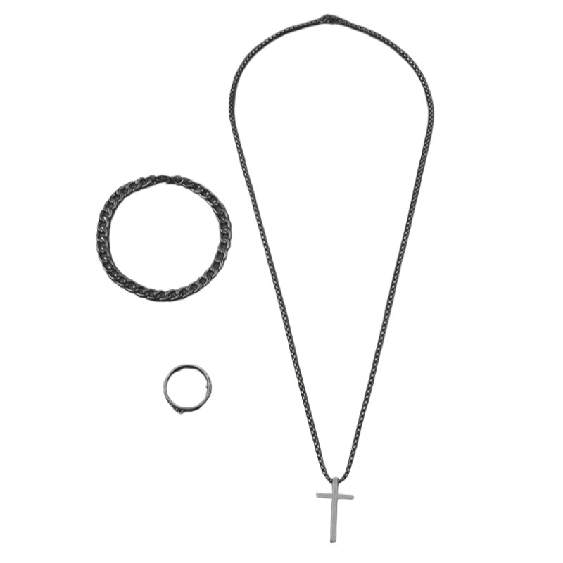 European Style Rotating Chain Necklace Set for Men - Stainless Steel Jewelry by Planderful