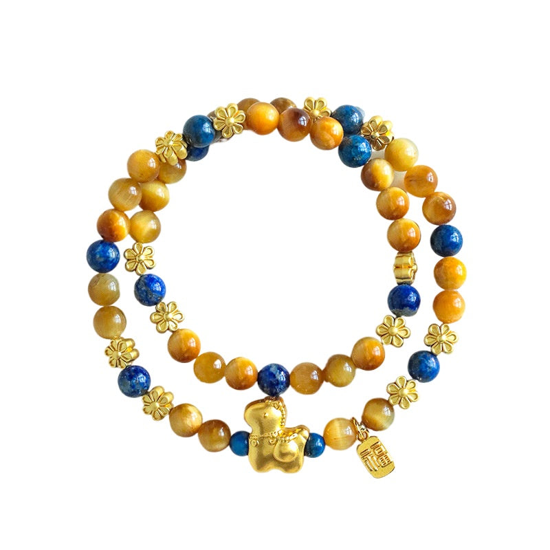 Lapis Lazuli Horse Eye Bracelet