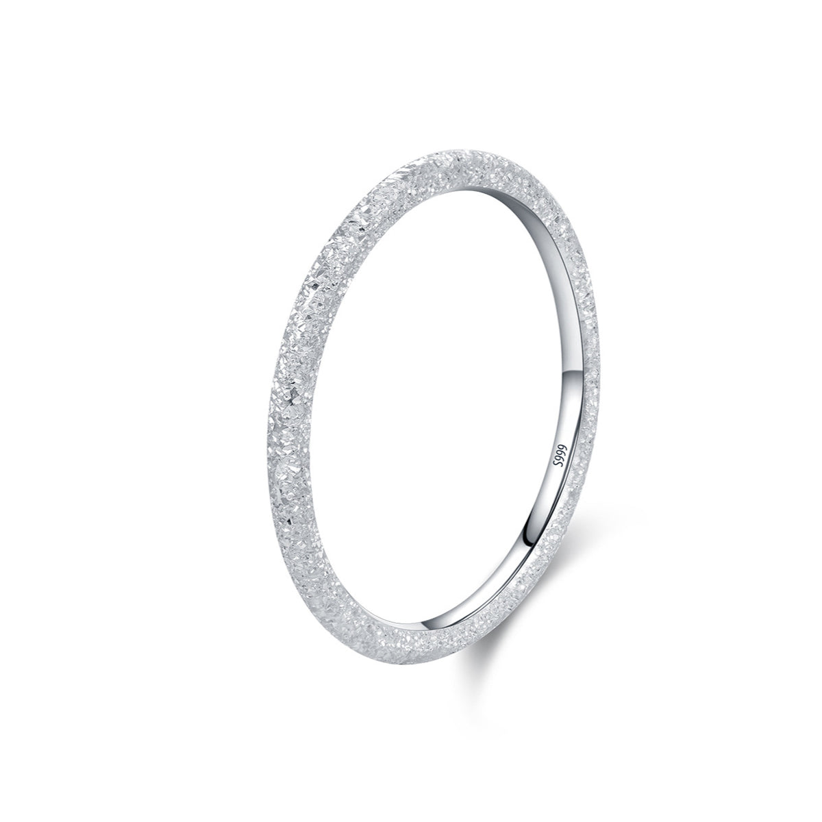 Planderful Everyday Genie Ring – Minimalist Sandblasted Sterling Silver Design