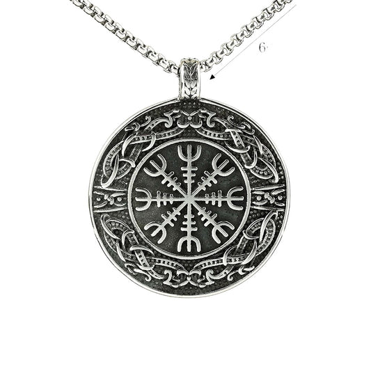 Planderful Viking Compass Necklace For Men Stainless Steel Durability Premium European American Style