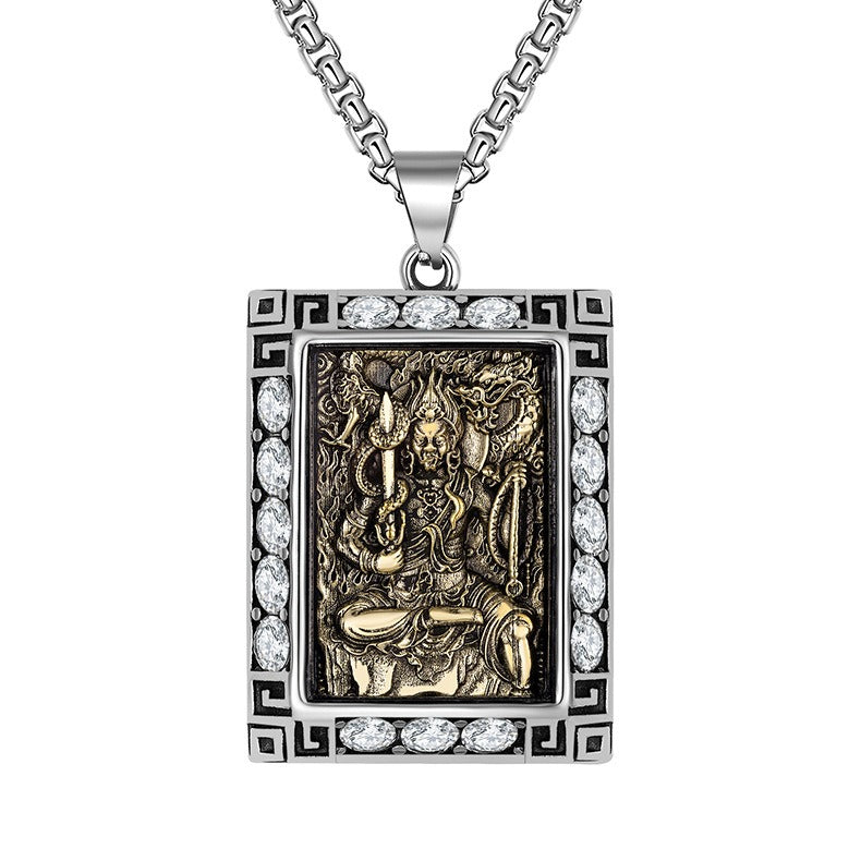 Zircon Necklace – Elegant Eight Patron Saints Pendant