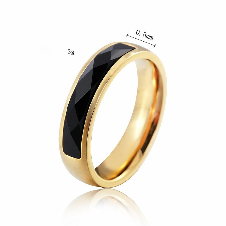 Planderful Titanium Steel Ring For Men And Women Gemstone Protection Statement Everyday Wear