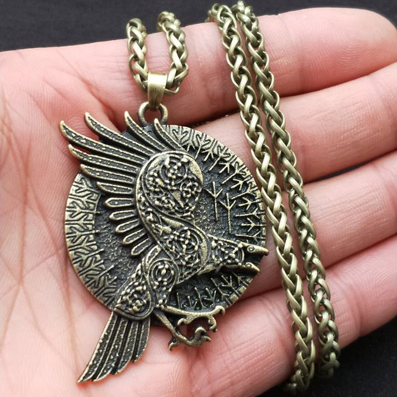 Viking Crow Talisman Necklace from Norse Legacy Collection