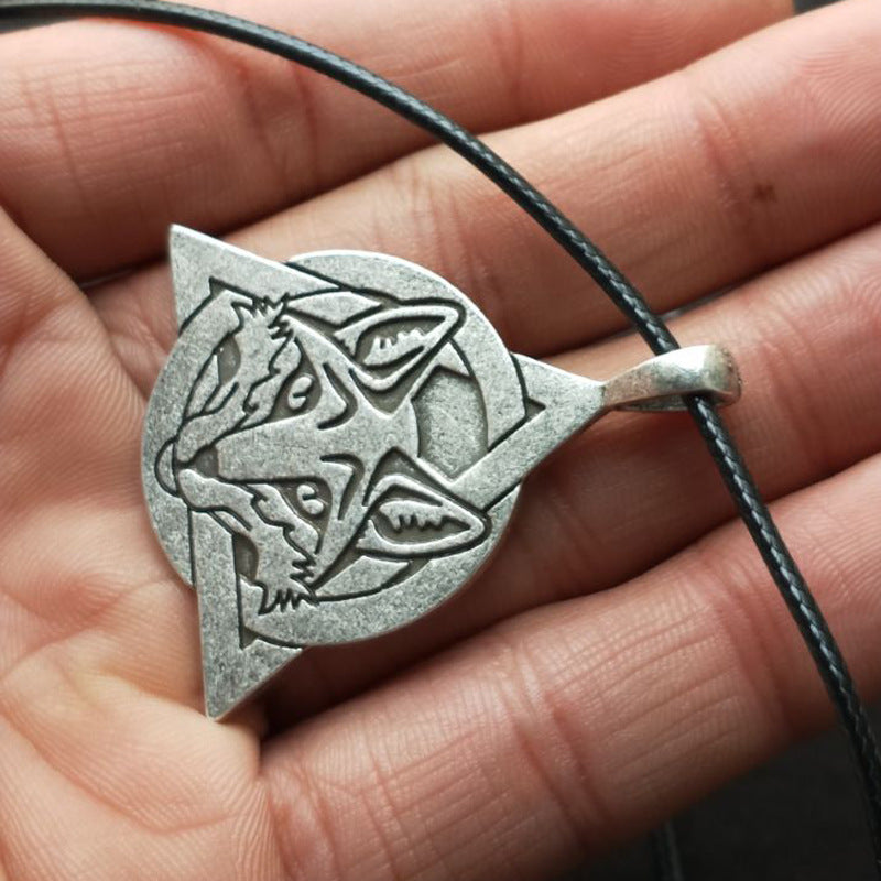 Viking Silver Fox Pendant Necklace - Norse Legacy Jewelry for Men