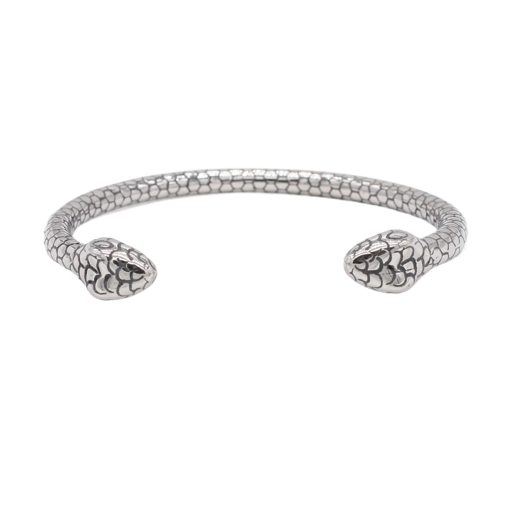 Planderful Everyday Genie – European and American Retro Snake Titanium Steel Bracelet