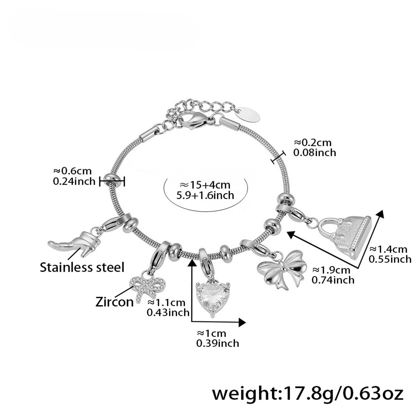 Planderful Everyday Genie Zircon Pendant Bracelet For Women