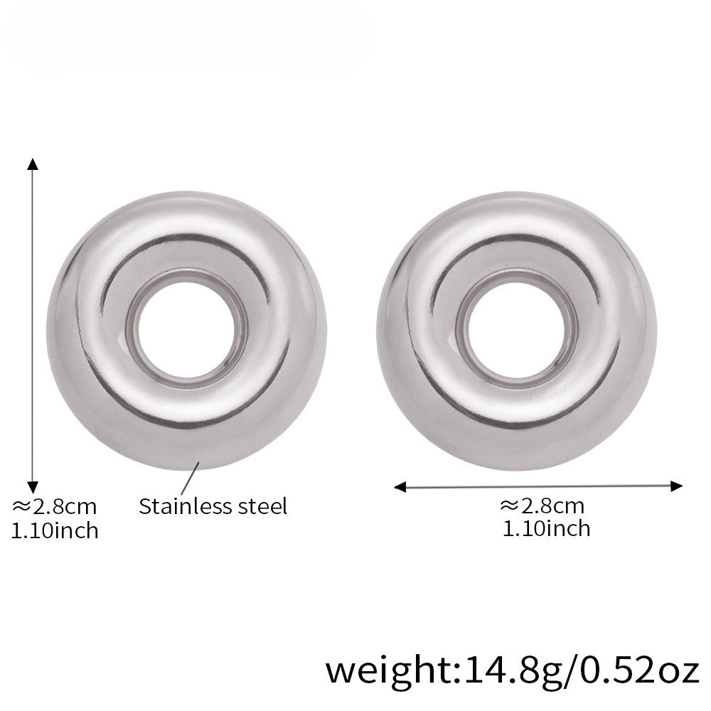 Planderful 18K Gold Plated Circle Hollow Earrings For Women