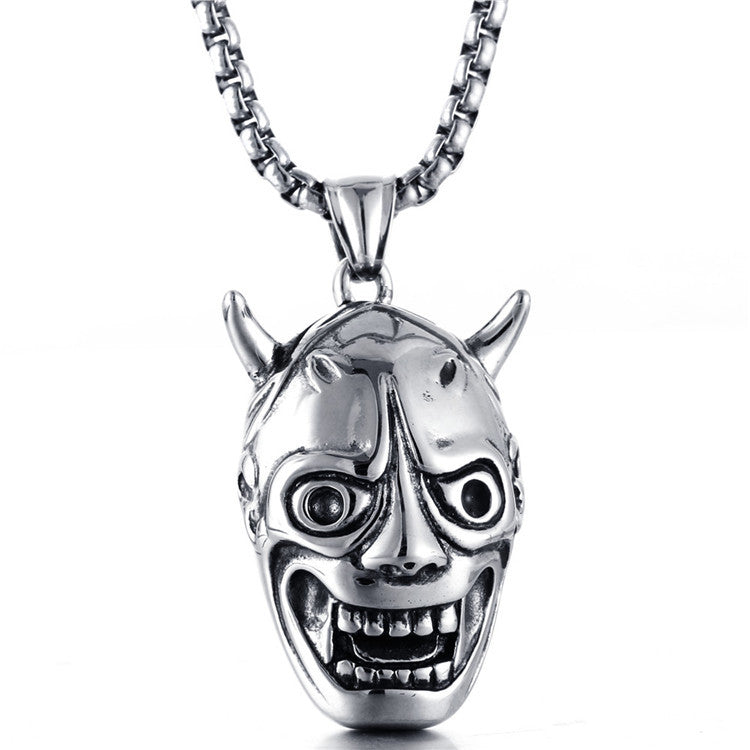 Titanium Steel Skull Pendant Necklace for Men and Women - Retro Hip-Hop Style