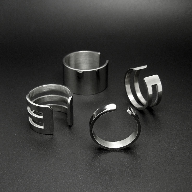 Korean-Inspired 18k Rose Gold Plated Titanium Steel Joint Tail Ring for Trendy Girls