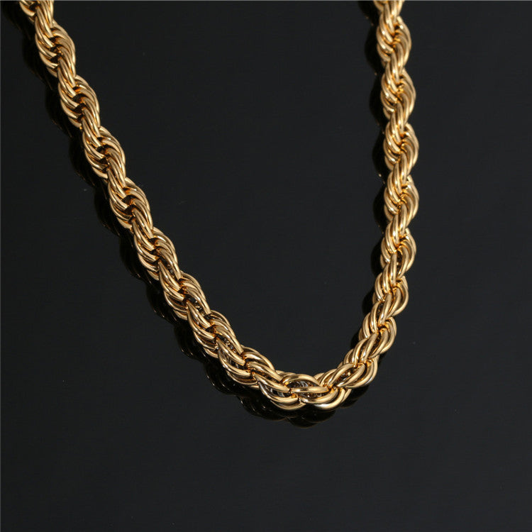 Planderful Stainless Steel Twist Necklace Unisex Fashion Jewelry For Men And Women Durable Polished Finish Gift Ready