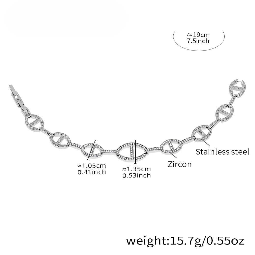 Planderful Genie 5A Zircon Geometric Bracelet For Women