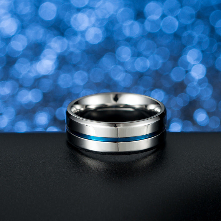 Planderful 8mm Double Bevel Brushed Matte Ring Unisex