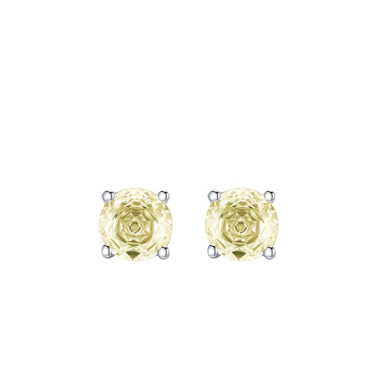 925 Sterling Silver Multicolor Rose-Cut Zircon Cartilage Stud