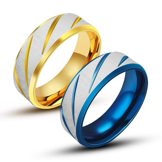 Customizable Titanium Steel Men's Fashion Ring - Wholesale Accessories Collection