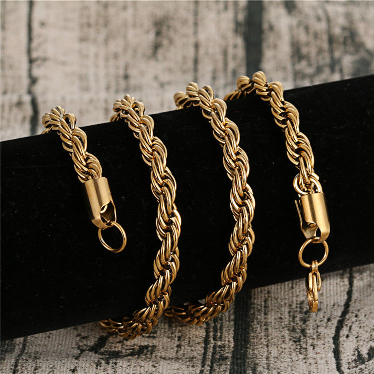 Planderful Stainless Steel Twist Necklace Unisex Fashion Jewelry For Men And Women Durable Polished Finish Gift Ready