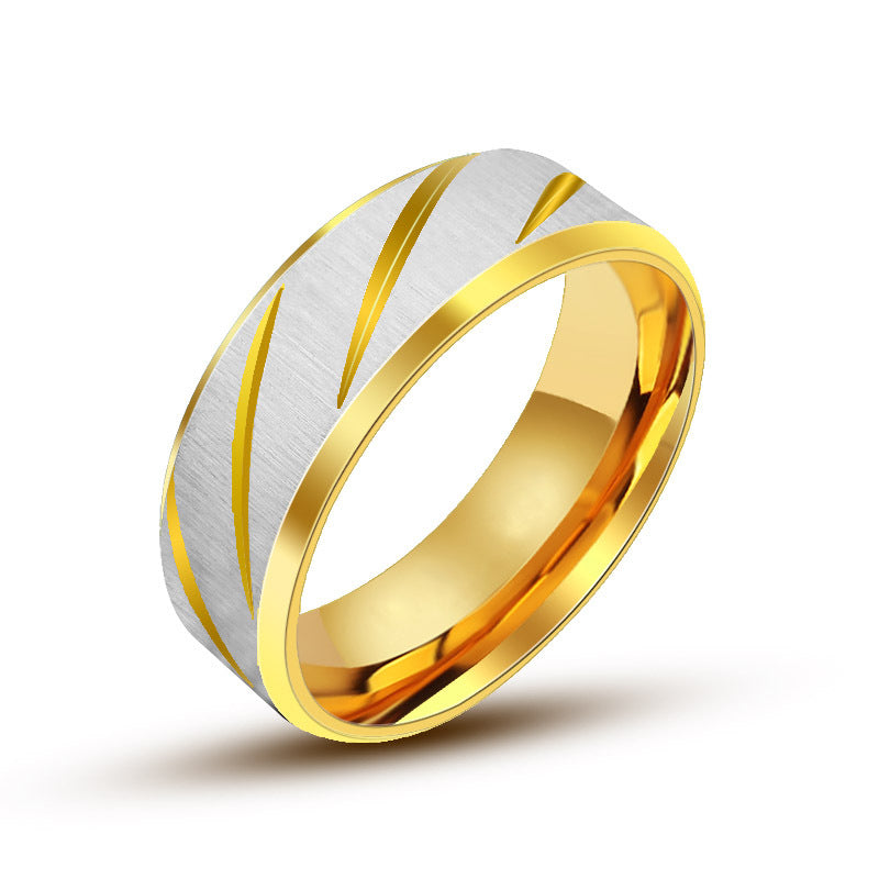 Customizable Titanium Steel Men's Fashion Ring - Wholesale Accessories Collection