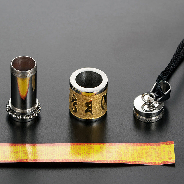 Retro Shurangama Titanium Steel Pendant Necklace for Men