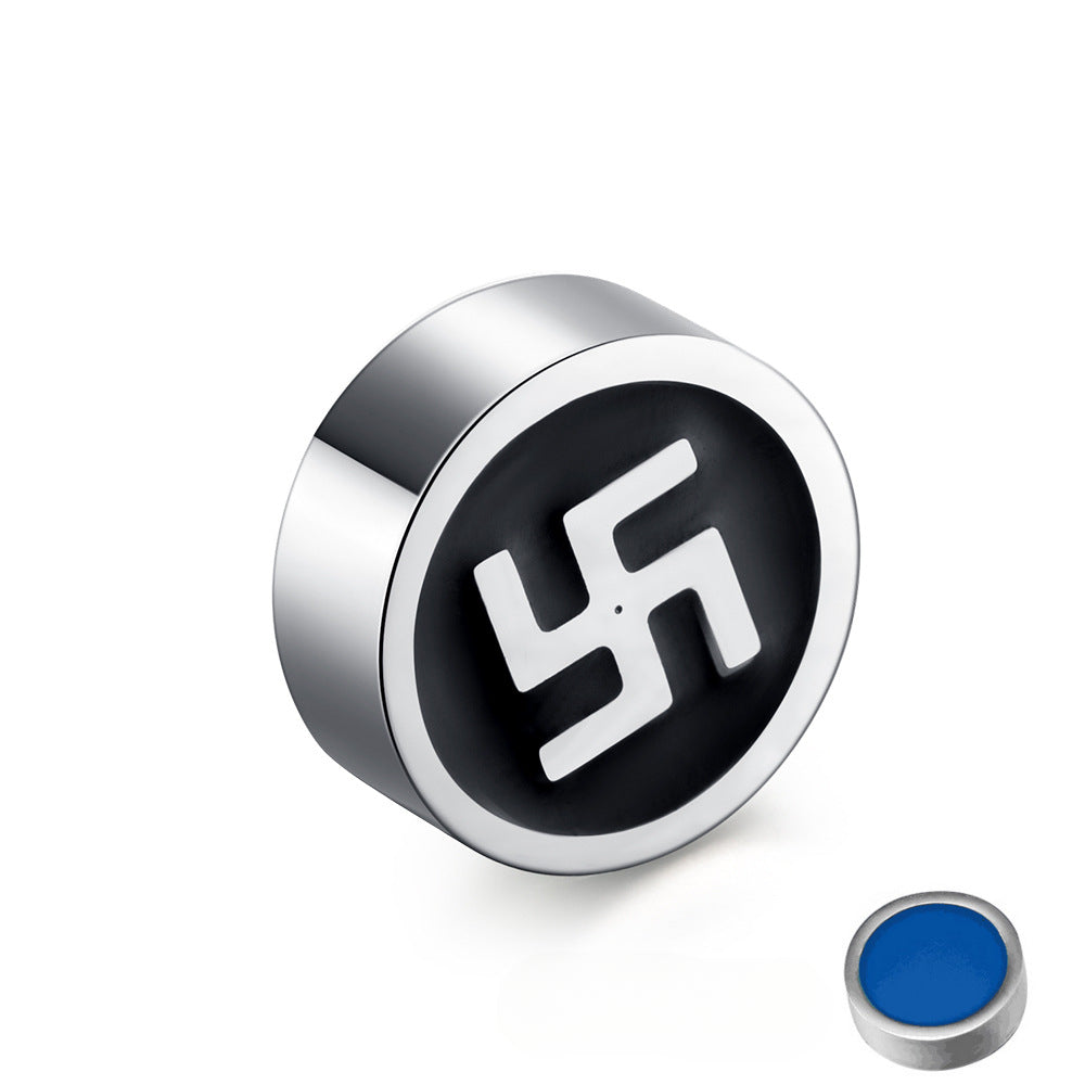 Titanium Steel Double-Sided Magnet Stud Earrings for Men