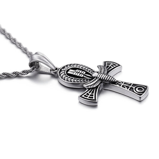 Eternal Ankh Stainless Steel Cross Pendant for Men