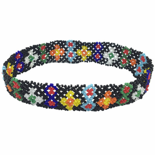 Colorful Rice Bead Choker Necklace for Women with Ethnic Style