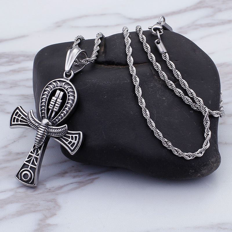 Eternal Ankh Stainless Steel Cross Pendant for Men