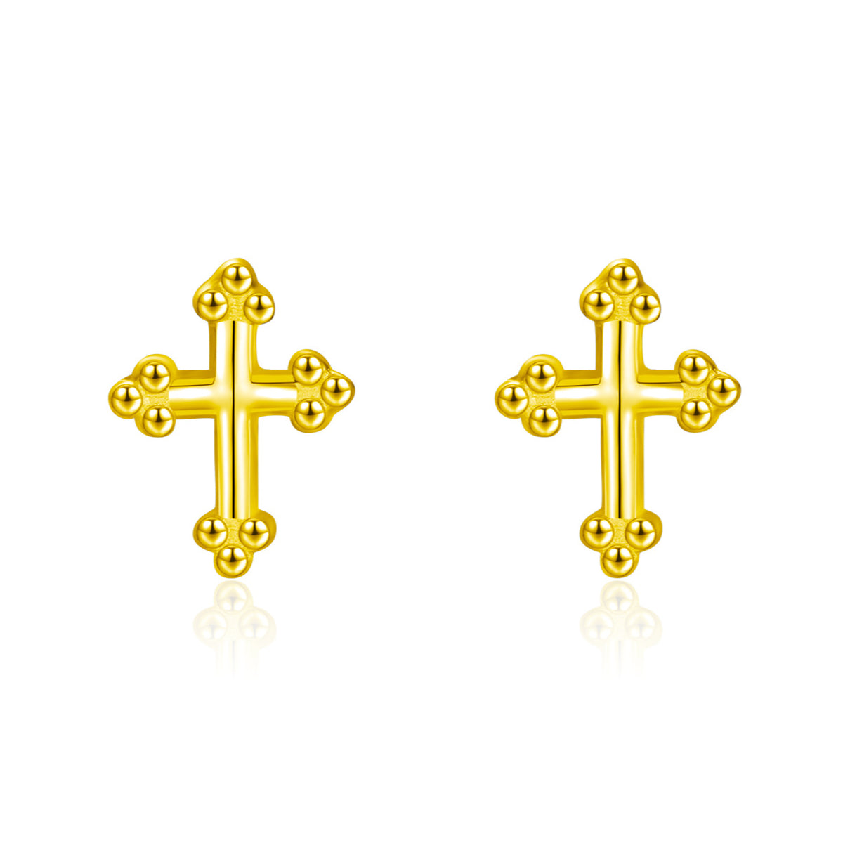 Planderful Everyday Genie Mini Cross Stud Earrings – Premium Sterling Silver Gender-Neutral Style