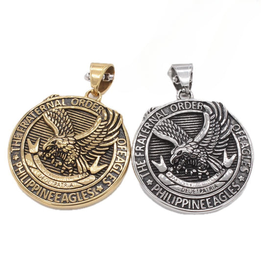 Planderful Everyday Genie – European and American Retro Eagle Men's Titanium Steel Pendant Necklace