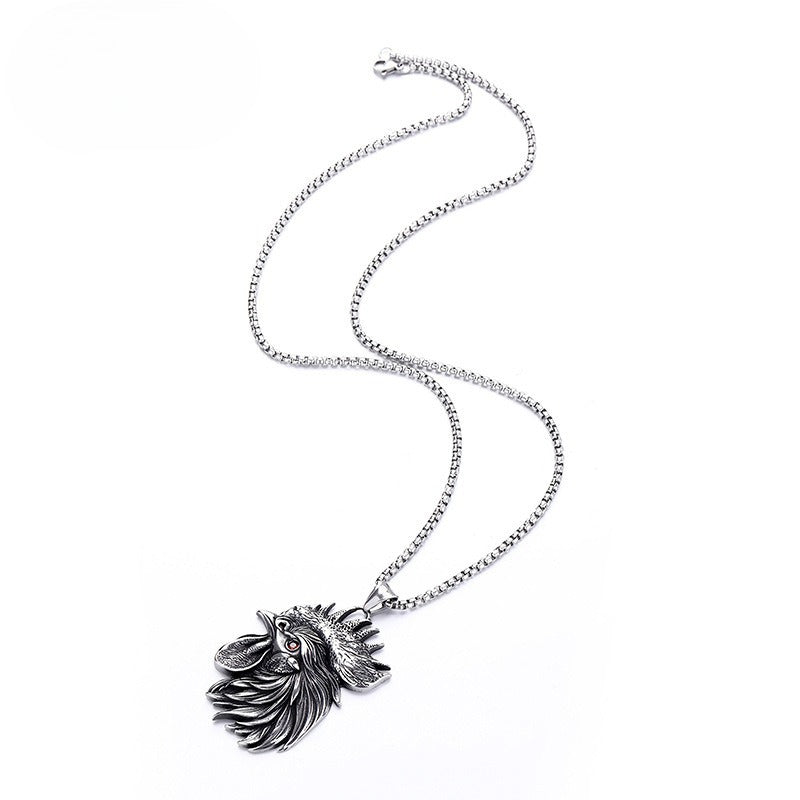 Gothic Cock Stainless Steel Pendant Necklace
