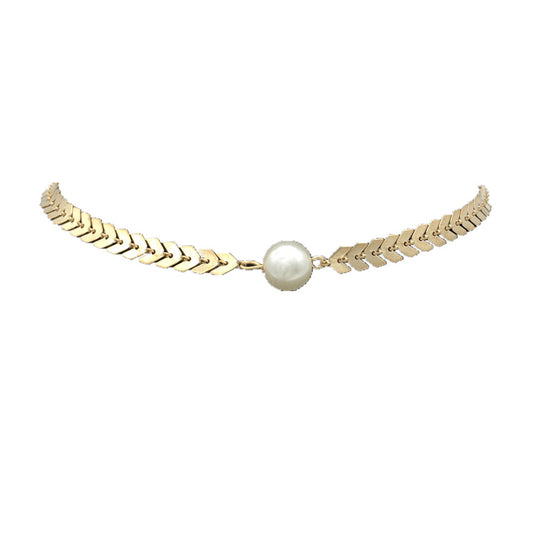 European Minimalist Alloy Collarbone Necklace, Wholesale Women's Choker Accessories
