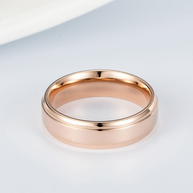 Korean Version of Rose Gold Hengsha Ring for Couples