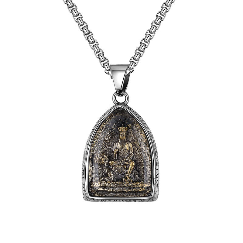 Stainless Steel Necklace – Vintage Zodiac Pendant