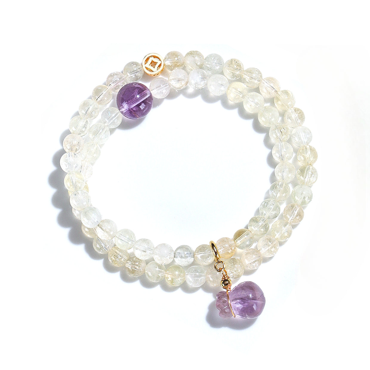 Planderful Fortune's Favor Bracelet – Elegant Natural Yellow Asai Beads