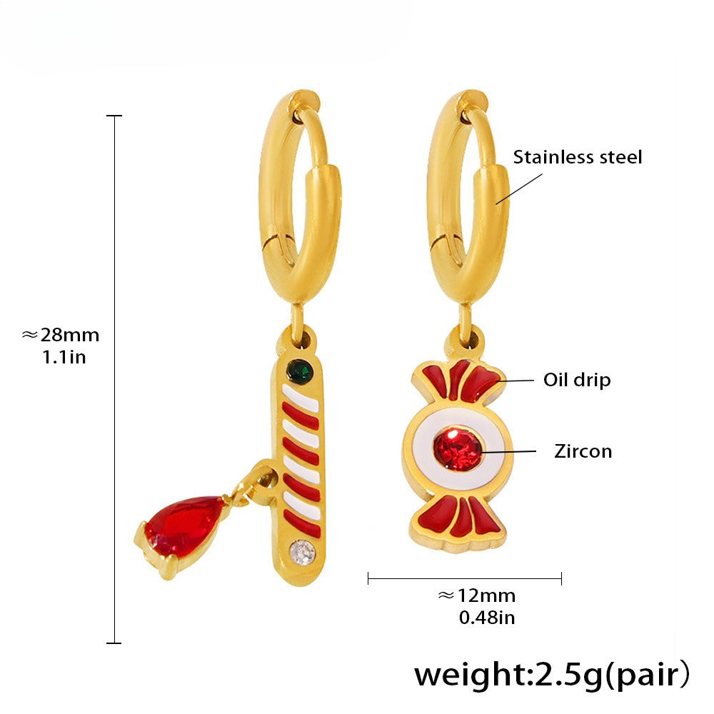 Planderful Christmas Tree Zircon Earrings For Women