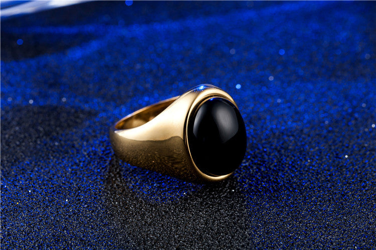 Titanium Steel Green Opal Ring For Him And Her Unisex Protection Statement By Planderful