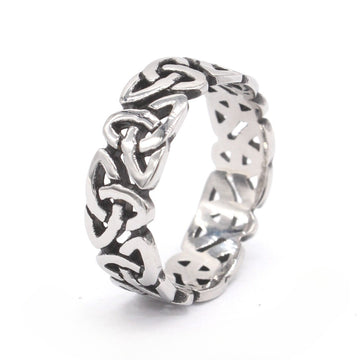 Planderful Steel Viking Celtic Ring For Men And Unisex Retro Protection Statement Size 7 To 12