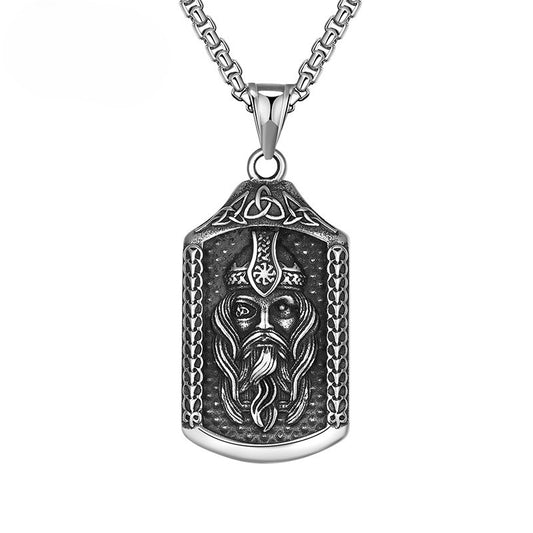 Stainless Steel Necklace – Minimalist Odin Logo Pendant
