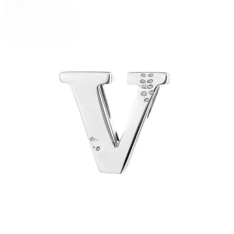 Glossy Letter Stainless Steel Pendant Necklace