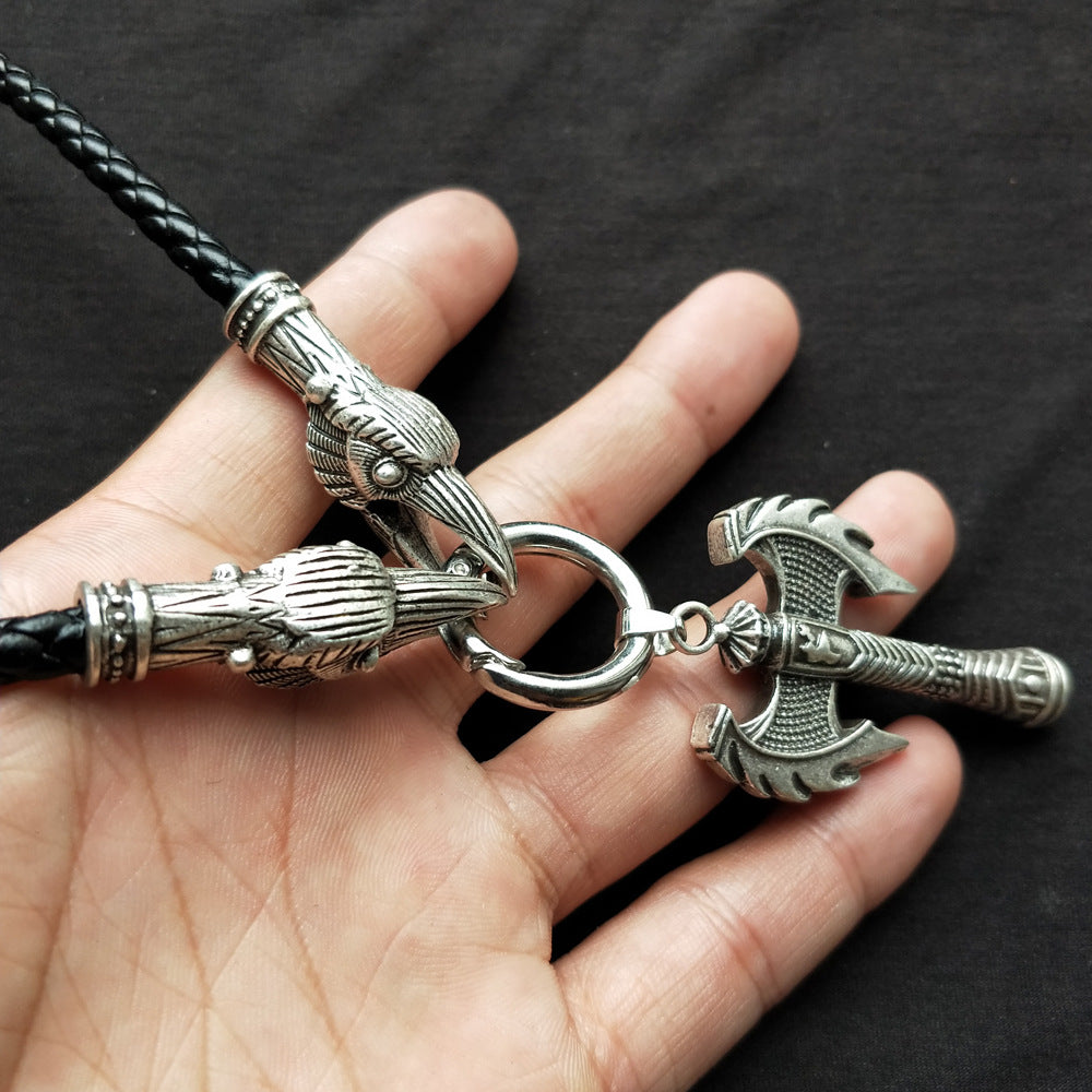 Norse Legacy Viking Battle Axe Pendant Necklace for Men
