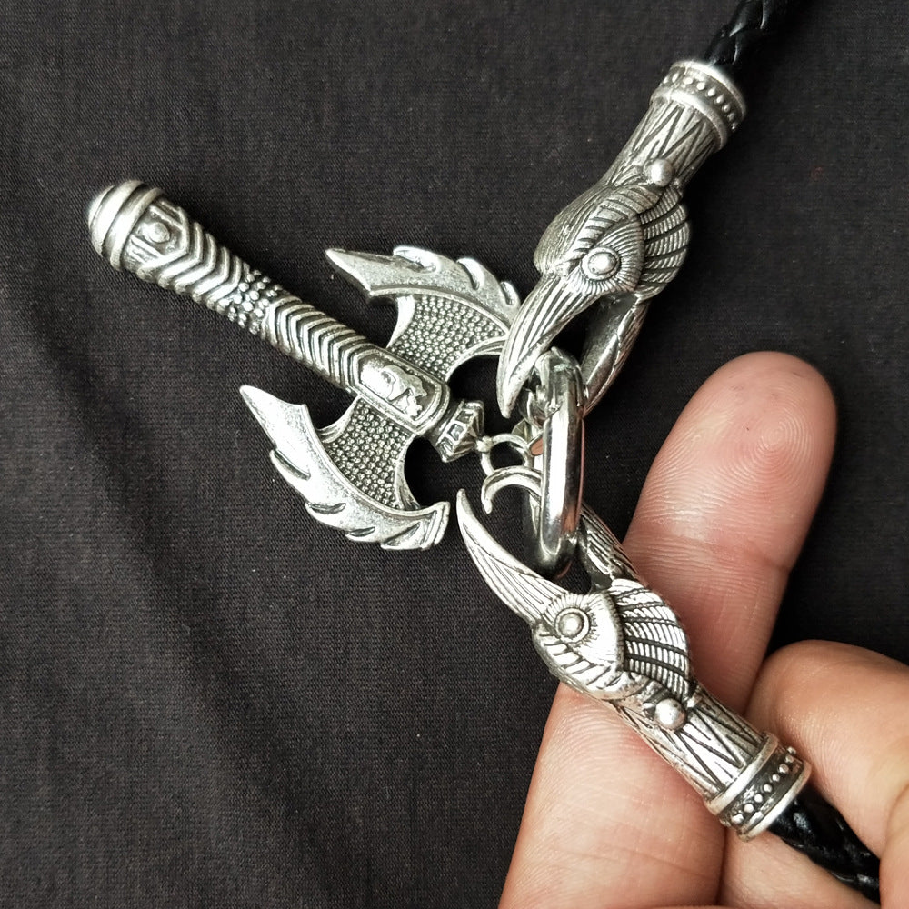 Norse Legacy Viking Battle Axe Pendant Necklace for Men