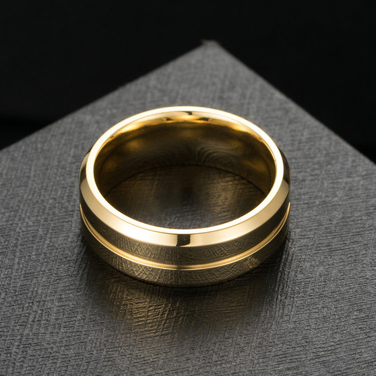 Titanium Steel Men's Ring - European American Fashion Jewelry