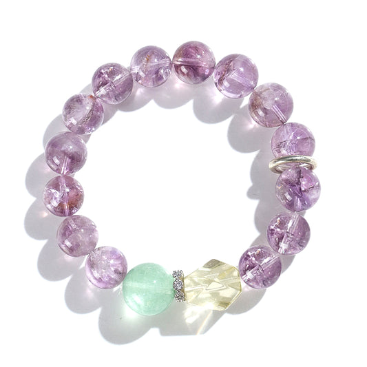 Planderful Fortune's Favor Bracelet – Elegant Crystal Design with Stunning Purple Fire Grape Stones