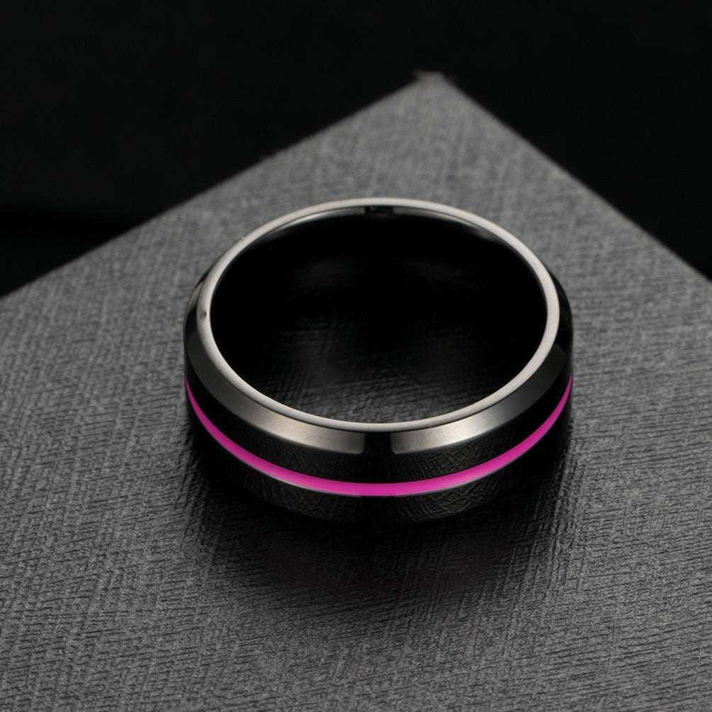 Stainless Steel Two-Color Ring – Men's – Epoxy