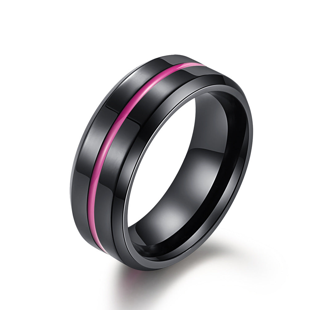 Stainless Steel Two-Color Ring – Men's – Epoxy