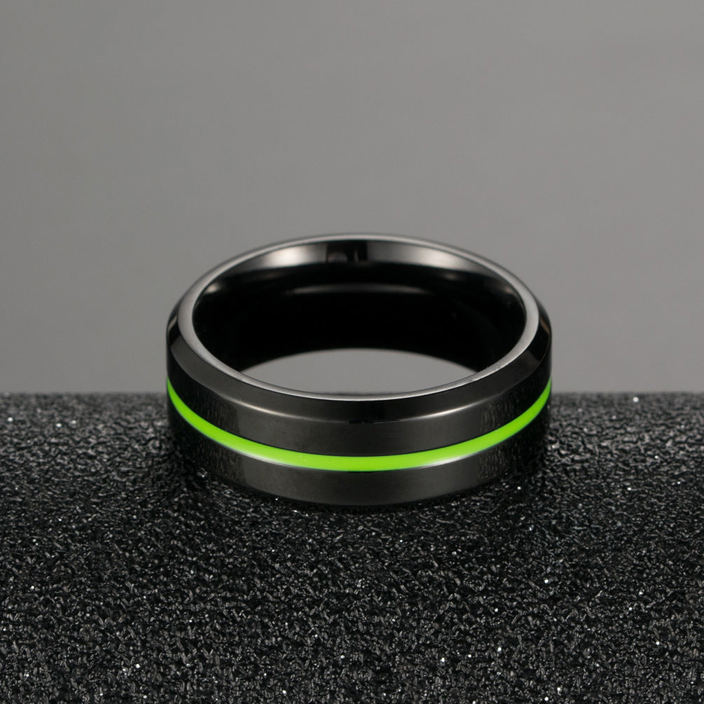 Stainless Steel Two-Color Ring – Men's – Epoxy