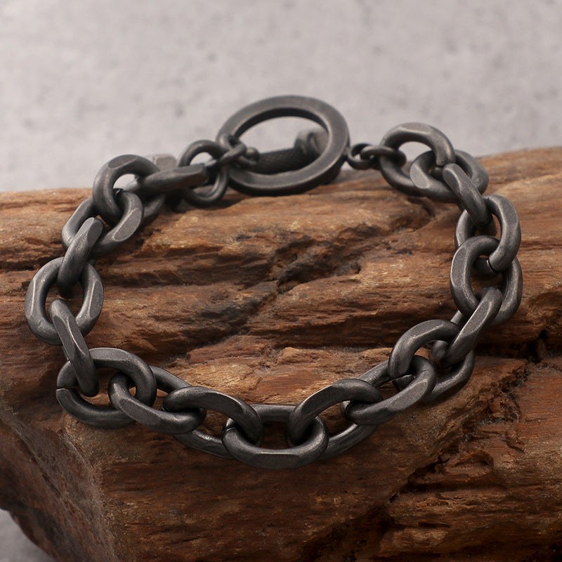 Planderful Everyday Genie Black Barbell Bracelet For Men