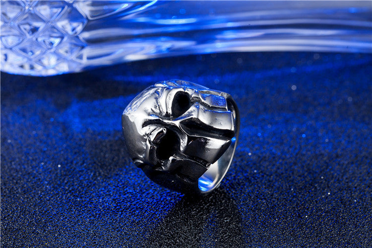Spartan Helmet Titanium Steel Ring