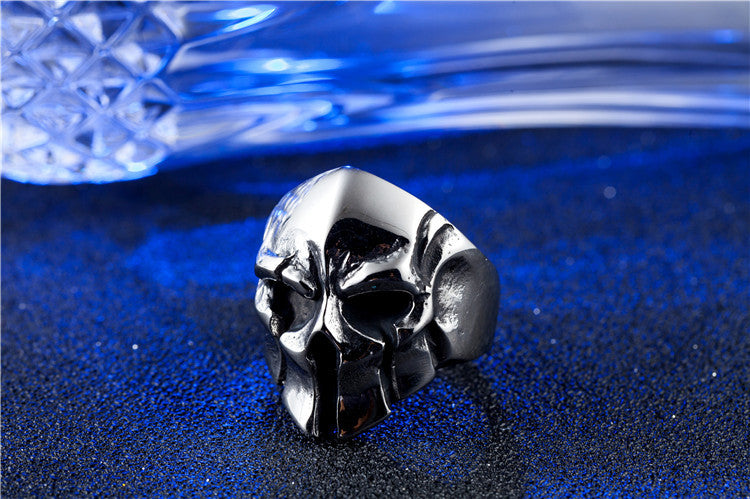 Spartan Helmet Titanium Steel Ring